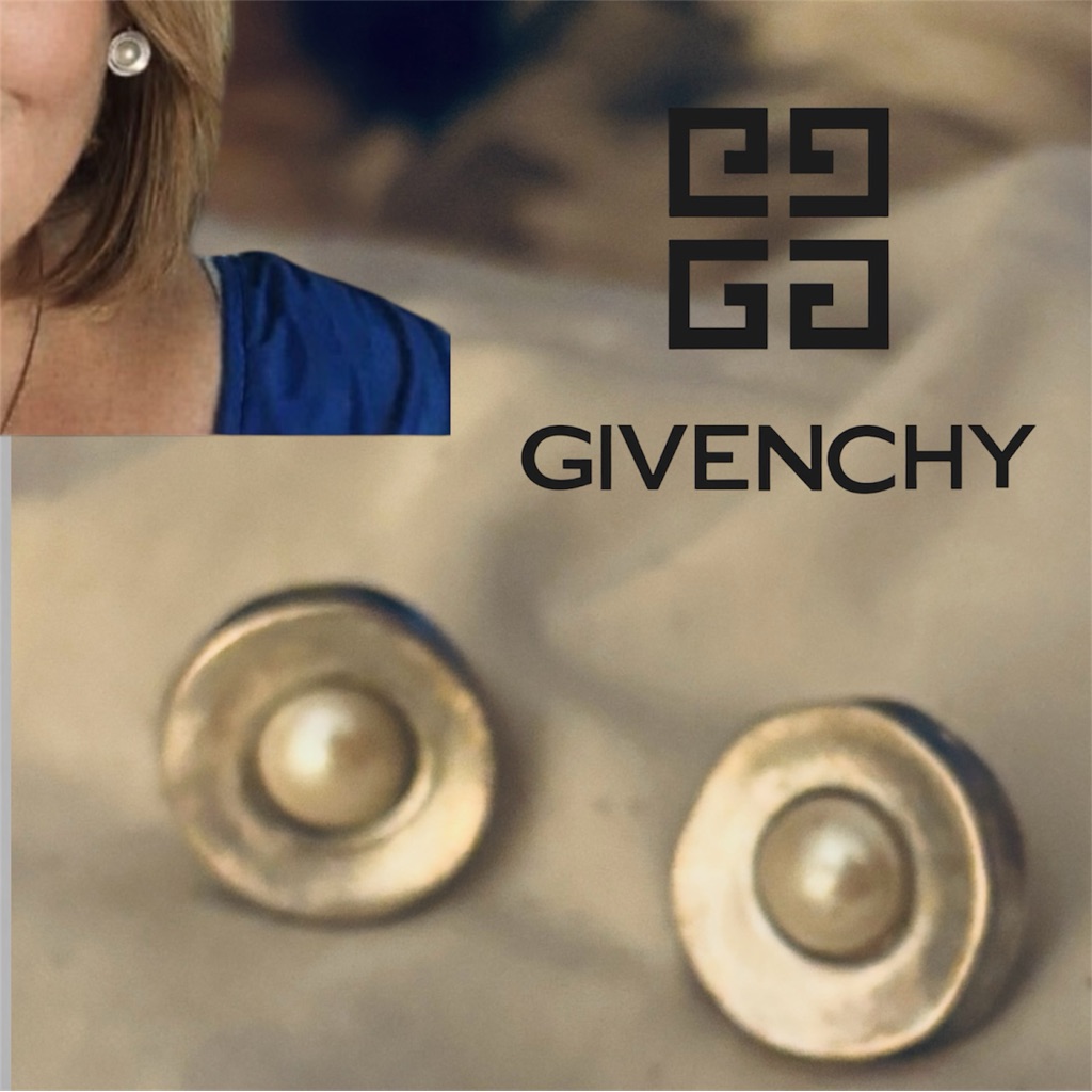 Givenchy Silver And Pearl Stud Earrings 56$
